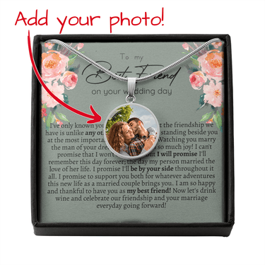 Custom Best Friend Wedding Flower Necklace - Love You This Much